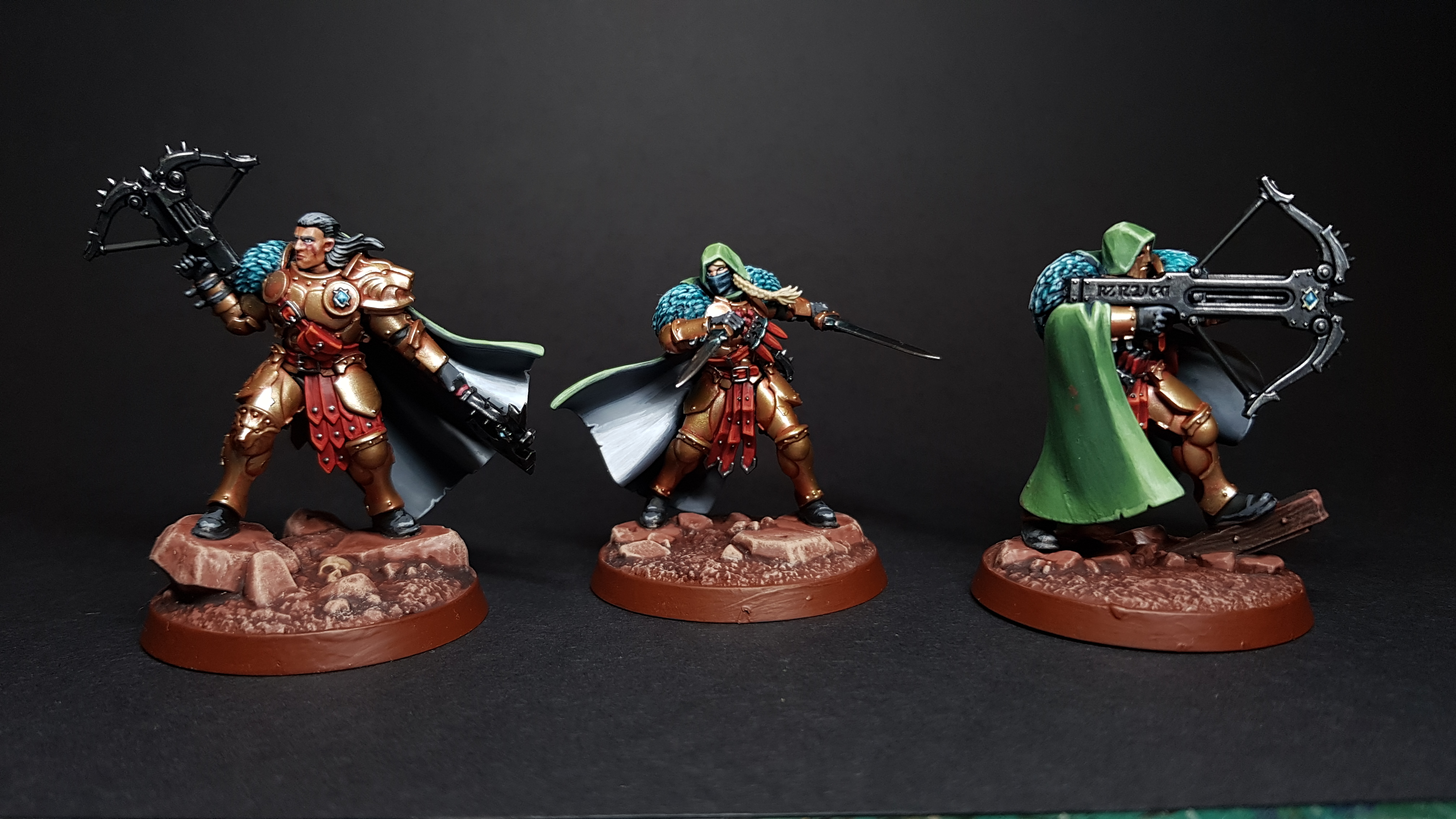 A photo showing three Stormcast Eternals.